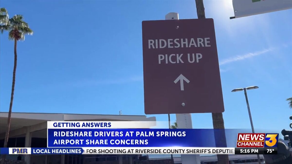 Rideshare drivers at Palm Springs airport share concerns