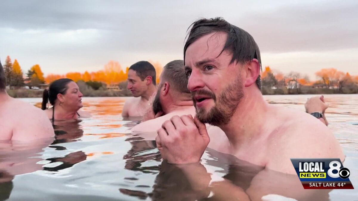 Plunging into the Snake River for “Frigid Friday”