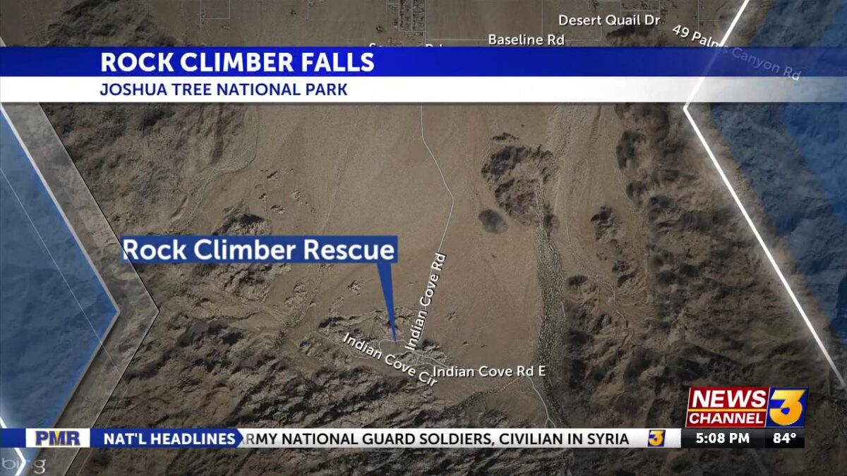 Rock climber rescued after 40-foot fall in Joshua Tree National Park