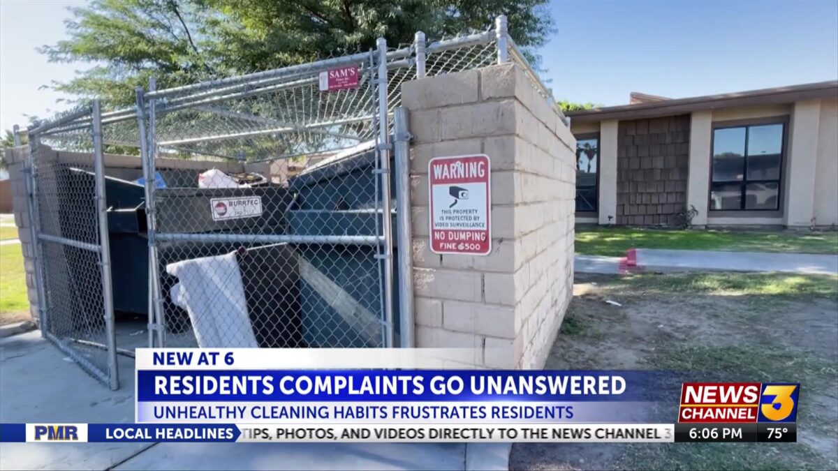 Residents at Indio housing complex concerned about improper trash maintenance