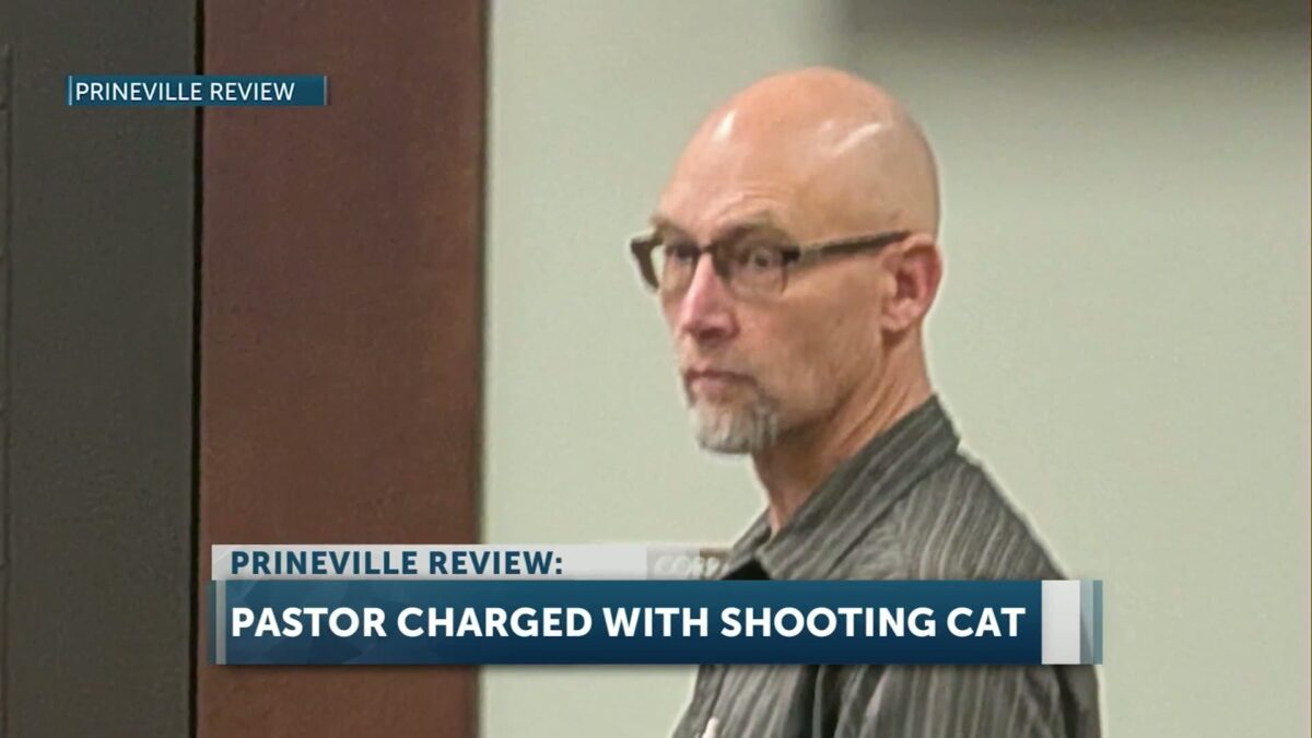 Prineville pastor pleads not guilty to abuse charge for  allegedly shooting and blinding ‘Pumpkin’ the kitten