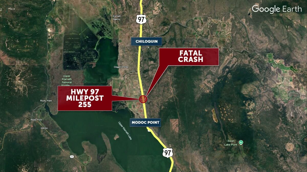 Chiloquin man killed in head-on collision of two pickups on Highway 97