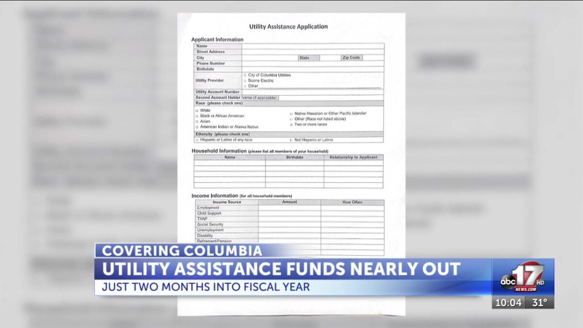 Columbia nearly out of utility assistance funds two months into fiscal year