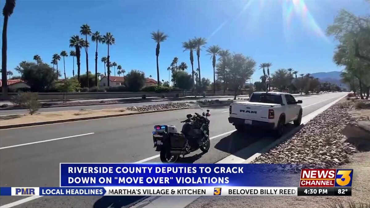 Riverside County Sheriff’s Department cracking down on ‘Move Over’ violations