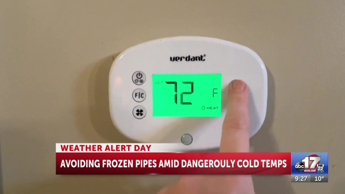 Dangerously cold temperatures could lead to frozen or bursted pipes