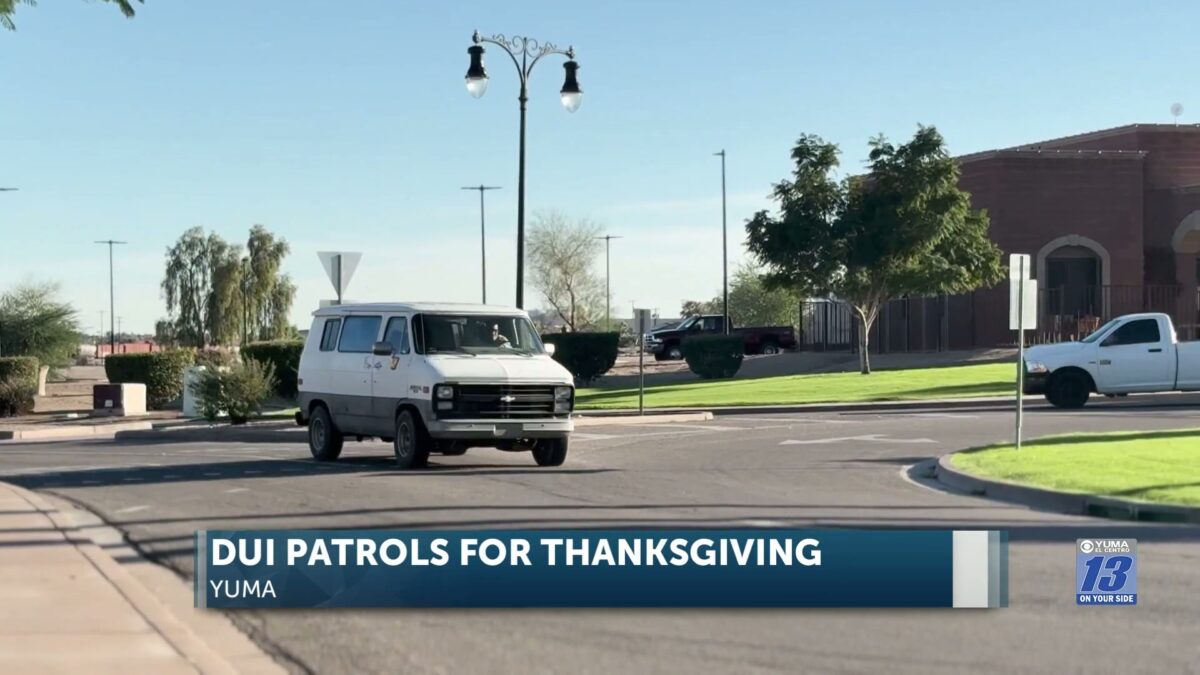 DUI patrols for Thanksgiving