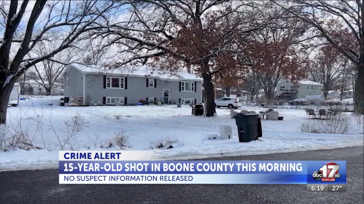 Teenager shot while inside Boone County home