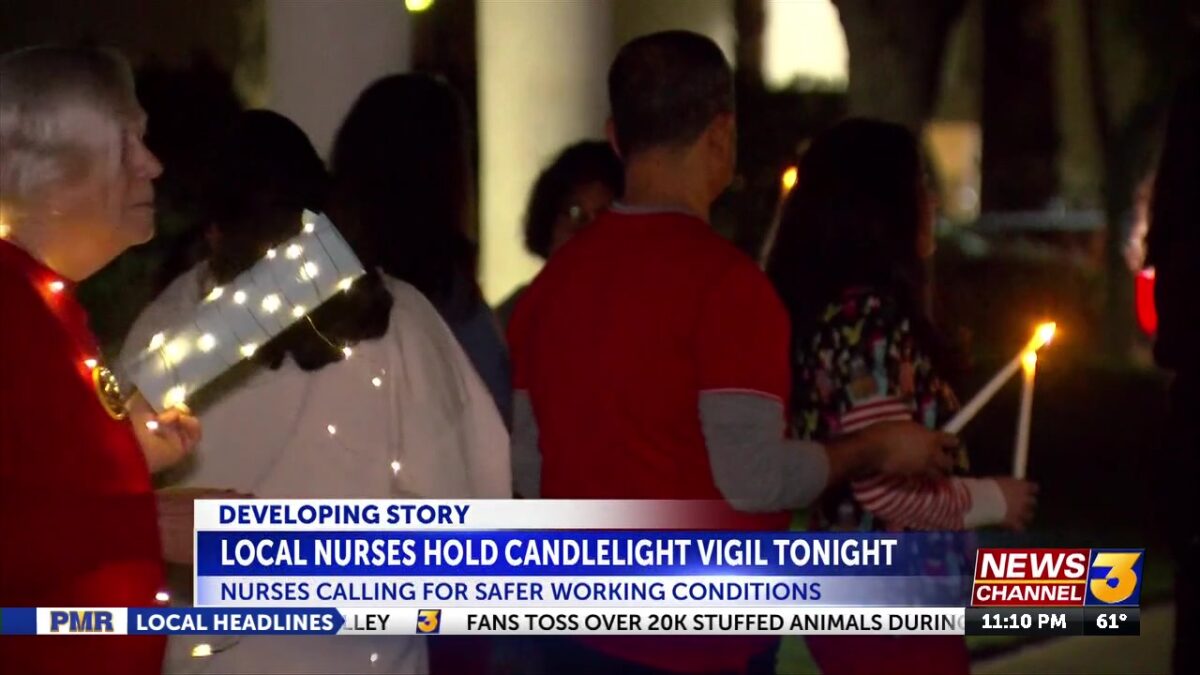 Desert Regional nurses gather for candlelight vigil as contract negotiations continue