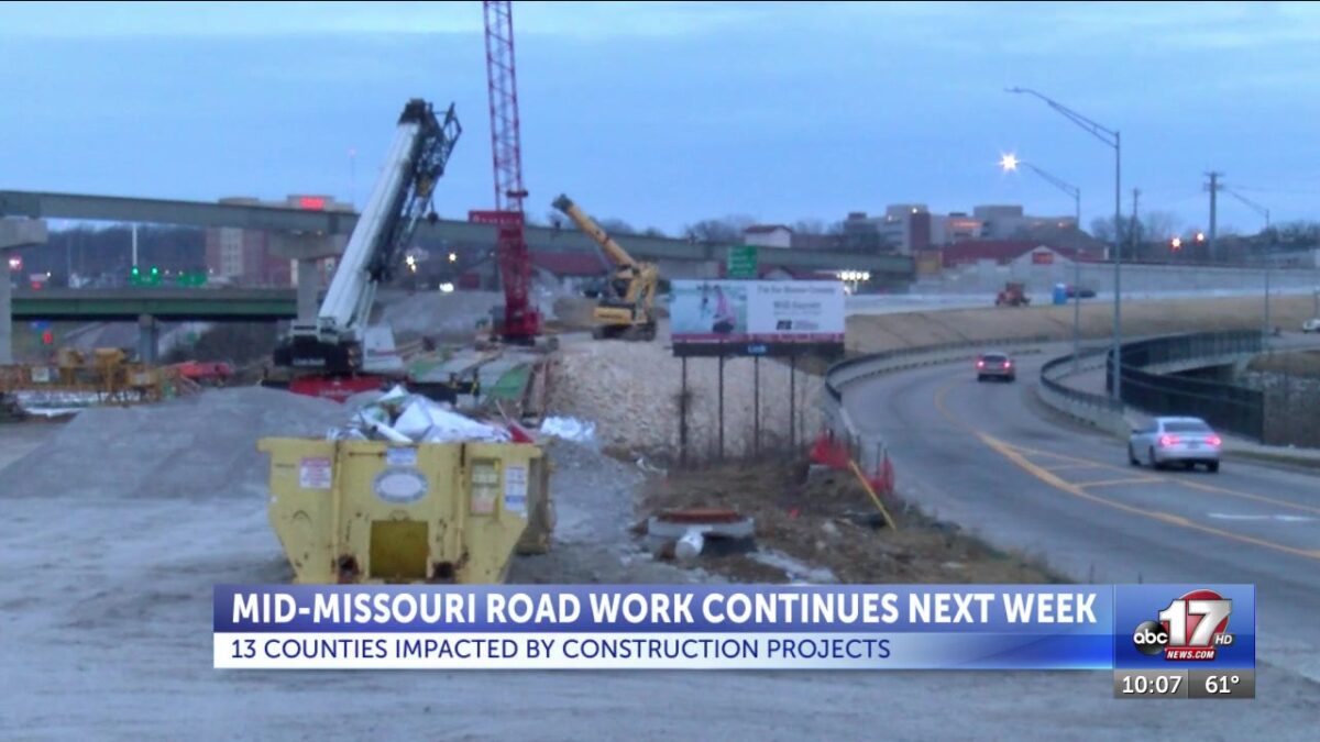 Road construction projects continue across Mid-Missouri