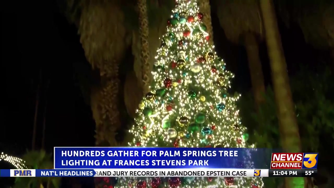 Hundreds gather for Palm Springs Tree Lighting at Frances Stevens Park