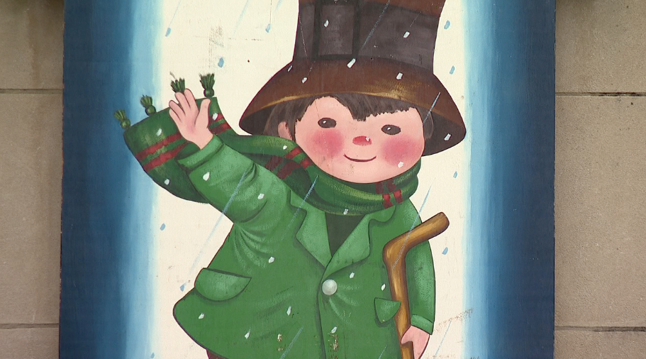 A close-up look at the Tiny Tim sign in Canton