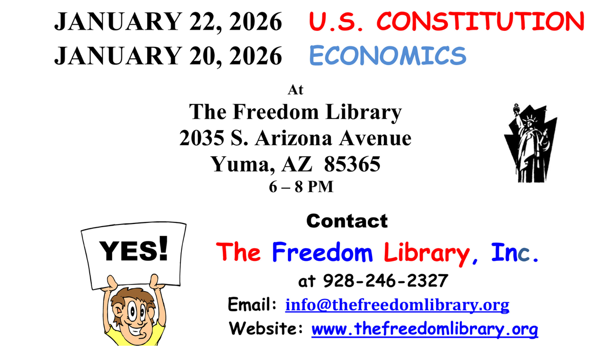 Freedom Library hosting US Constitution and economics classes