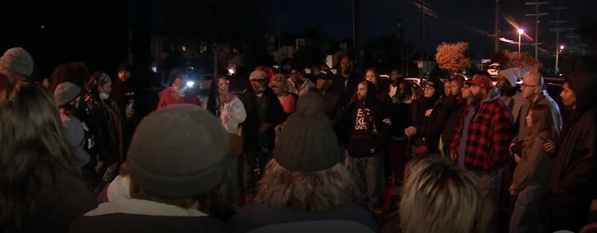 Community members in Northridge came together for a vigil on Sunday night in honor of 43-year-old Keith Porter
