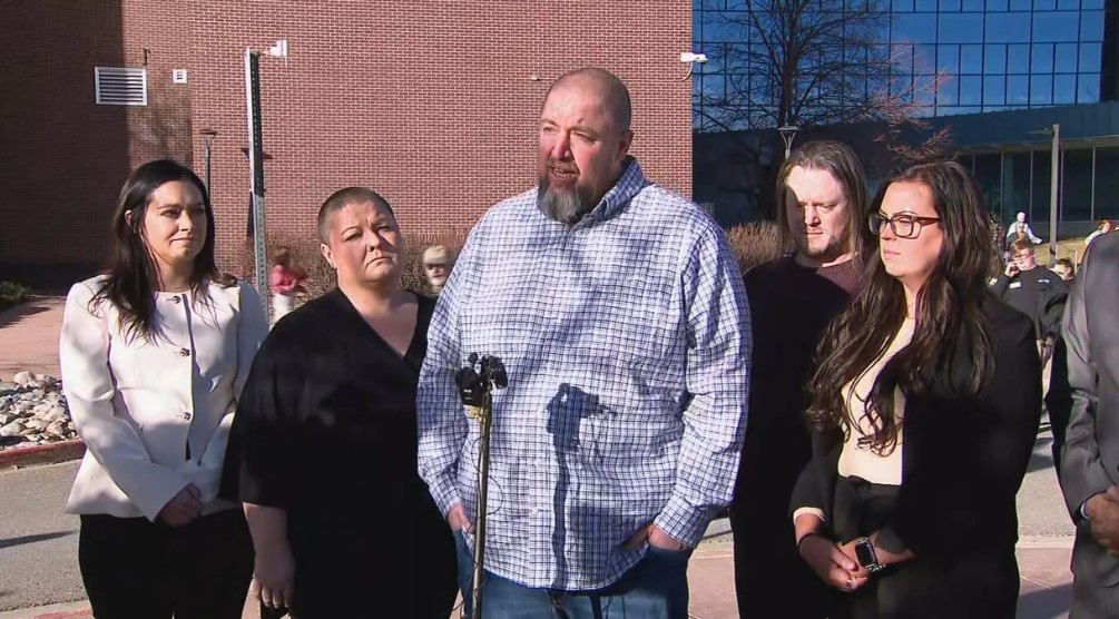 Littleton parents of child abuse victims spoke in front of Arapahoe County court Monday Jan. 5