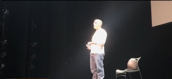 Once incarcerated and now standing beneath the lights of an iconic Bay Area stage