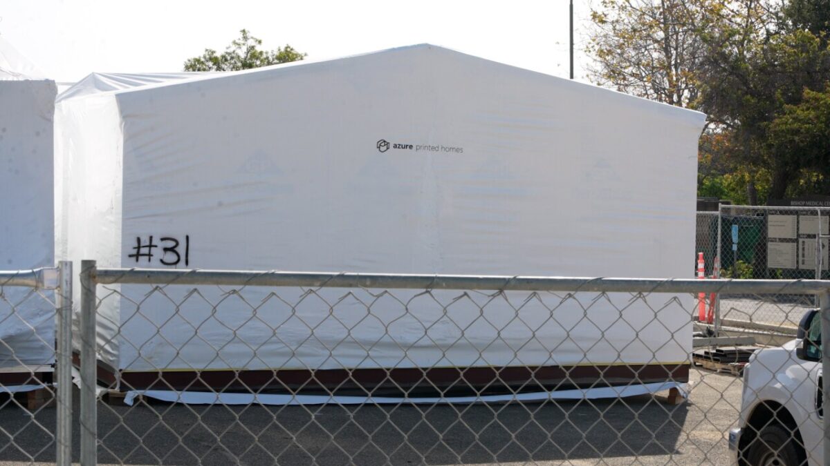 San Luis Obispo's "Welcome Home Village" homeless housing project is making progress. According to officials