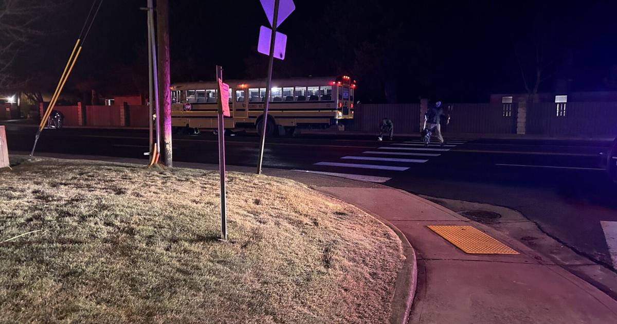The Spokane County Sheriff's Office says a bus driver hit a woman attempting to cross the street in a crosswalk near Mead High School.