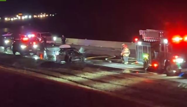 Providence Road shut down near Green Meadows after vehicle catches fire