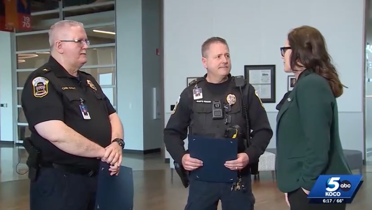 A Putnam City police officer was honored January 7 after a mission to spread holiday cheer ended with needing a Christmas miracle.