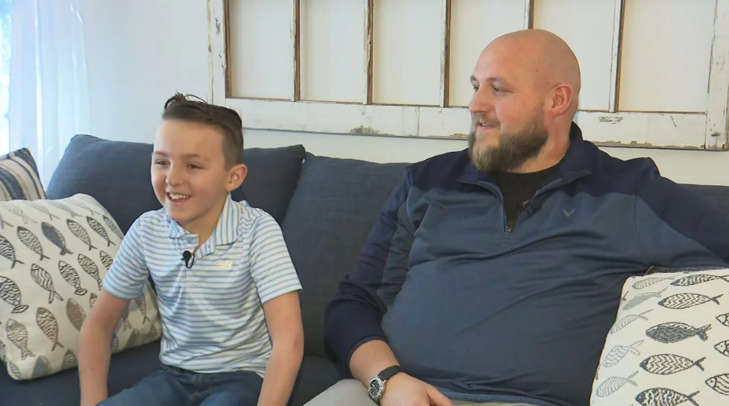 Louis DiVito (left) with his father John.