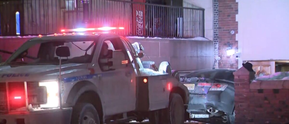 A driver was taken into custody after crashing his car into Chabad Lubavitch World Headquarters in Brooklyn on Wednesday night