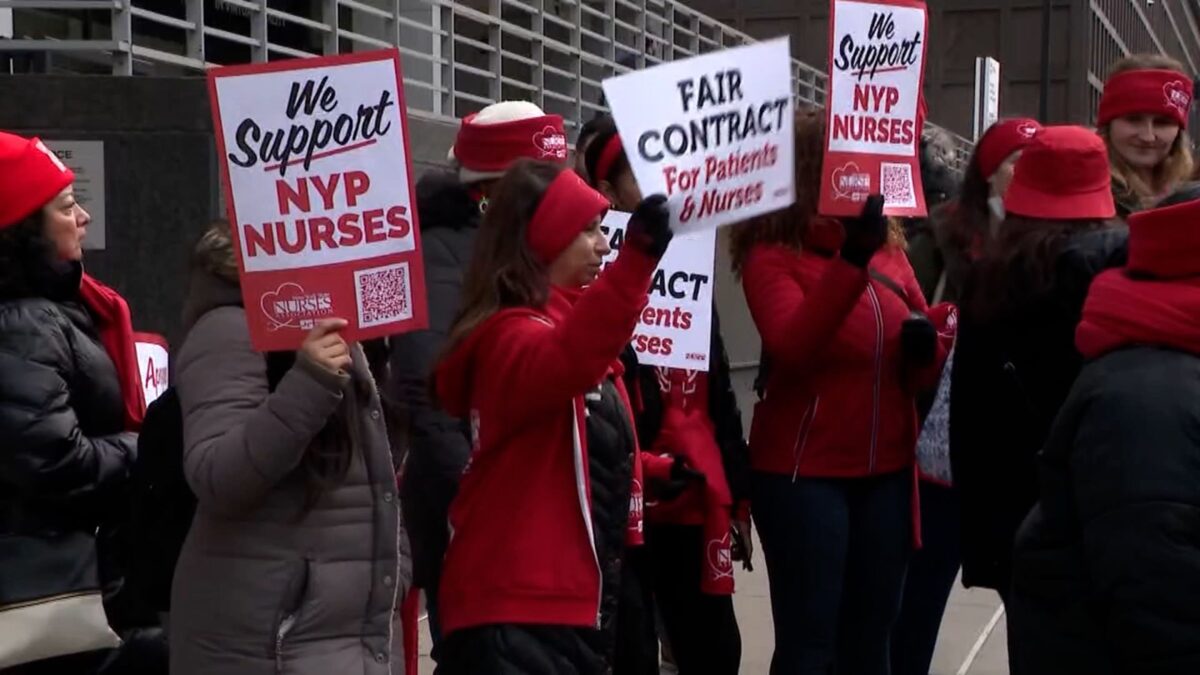 The largest nurses strike in New York City history has begun after negotiators for five major hospitals and the state nurses union failed to agree to a new contract by Monday's deadline.