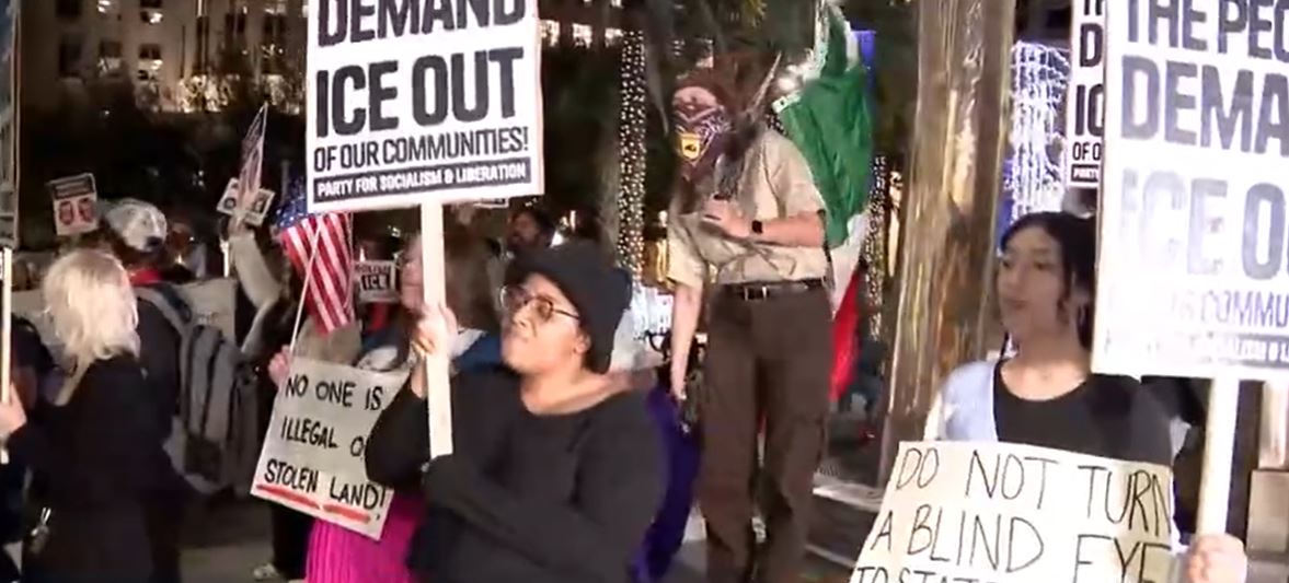 A protest was organized outside of Orlando City Hall at approximately 5:45 p.m. on Wednesday