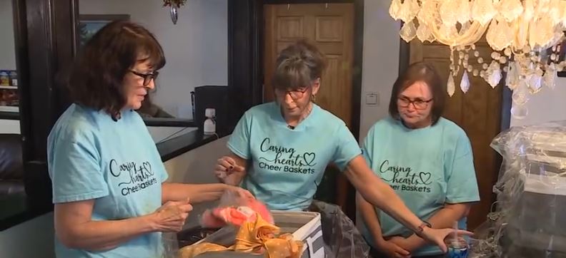 Darleen Walker collects donations at her Norway home to fill cheer baskets