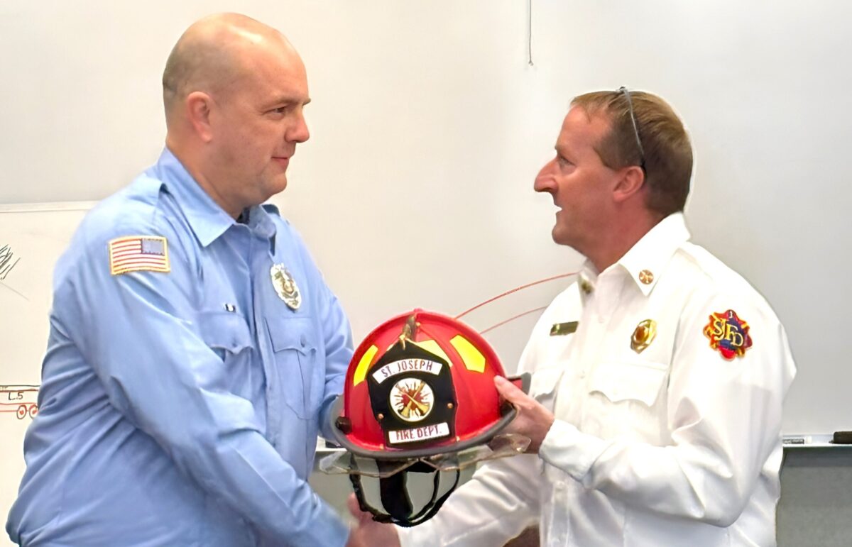 Four members of the St. Joseph Fire Department recognized with promotions