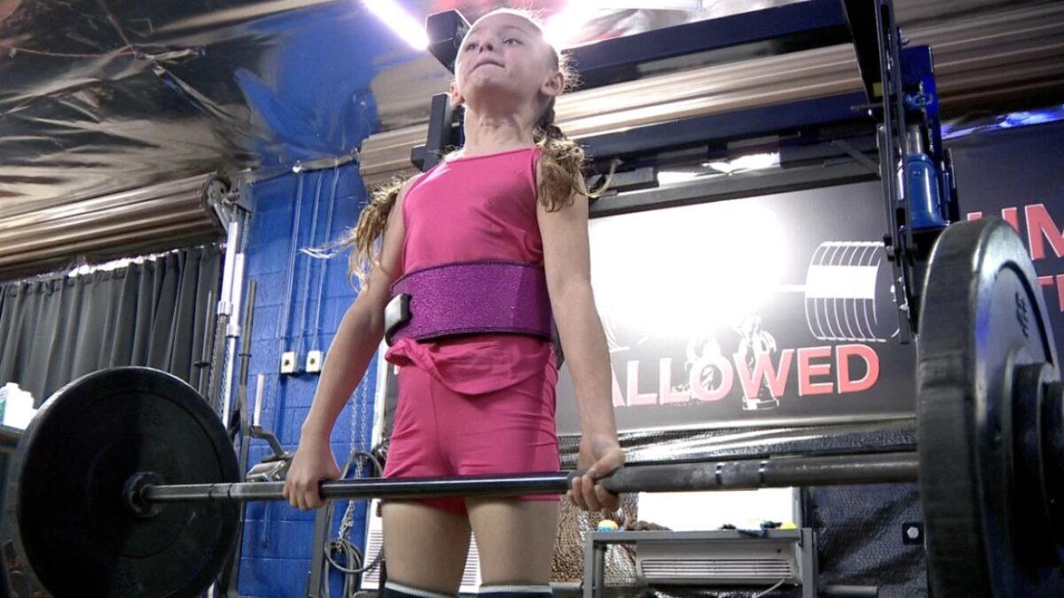 Arabella holds Arizona powerlifting records in the squat and bench press for her age division. Next