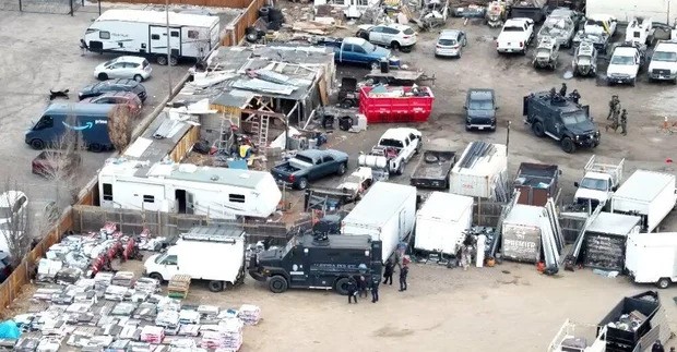 Police in Aurora were conducting a seizure of stolen vehicles and stolen vehicle parts when they discovered horses