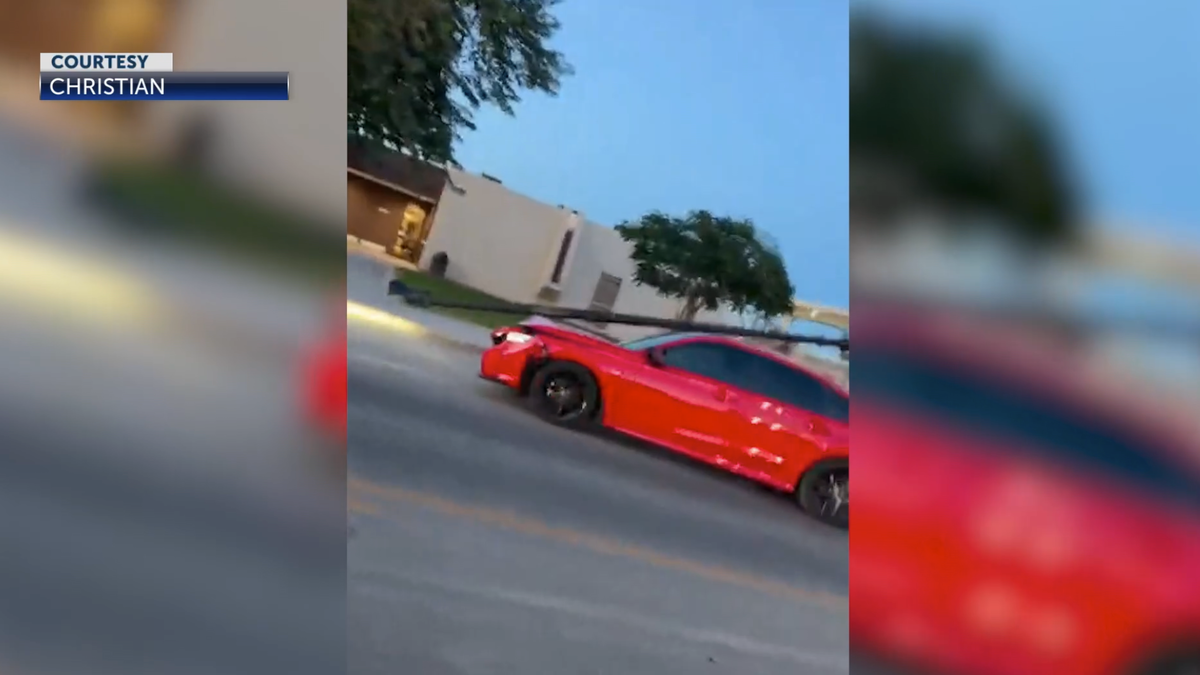 Hit-and-run suspect who hit a light pole turns himself in