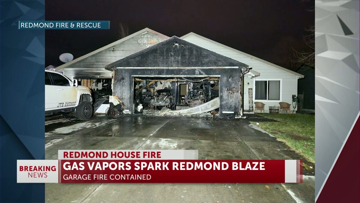 Redmond garage fire contained after quick response