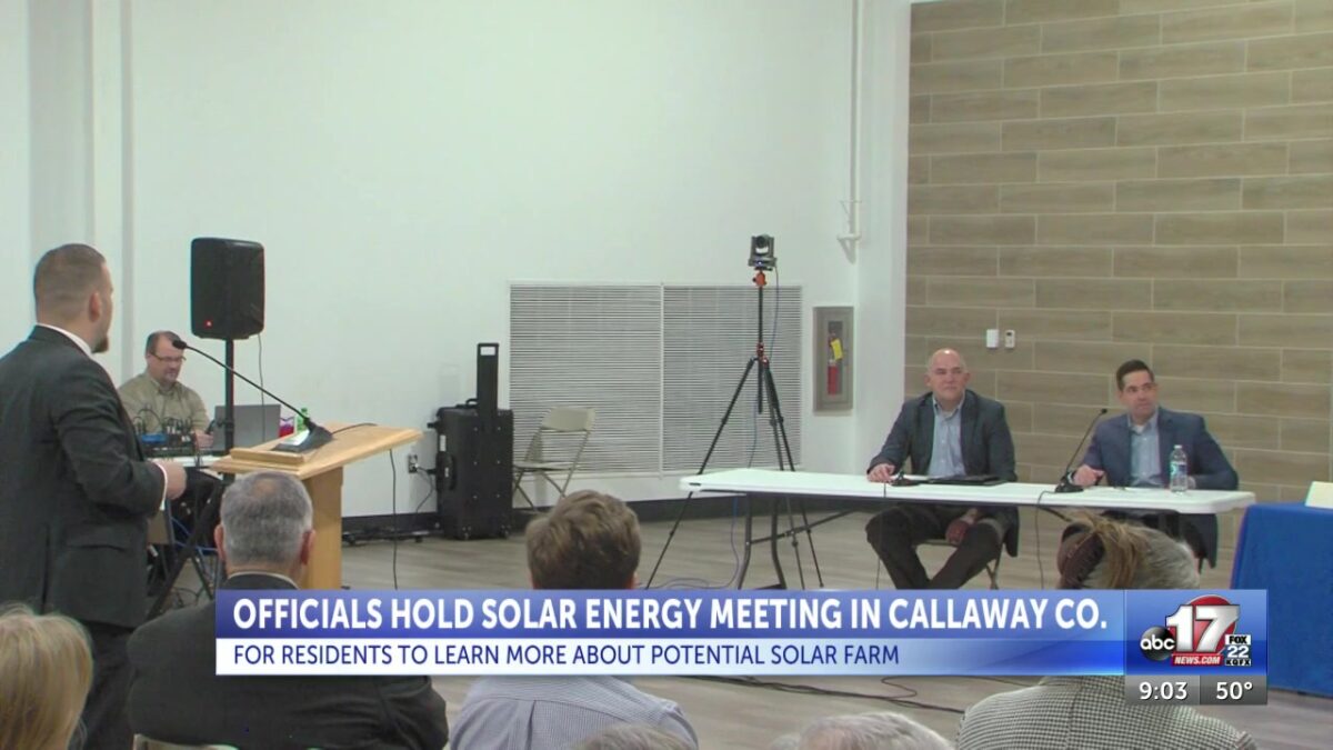 Around 50 people attend public meeting on 250-megawatt solar facility in Callaway County