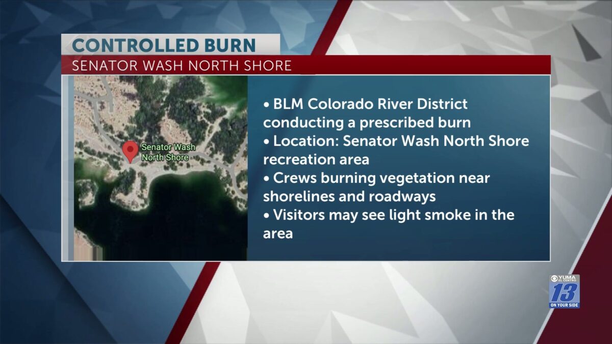 BLM to burn vegetation at Senator Wash in January
