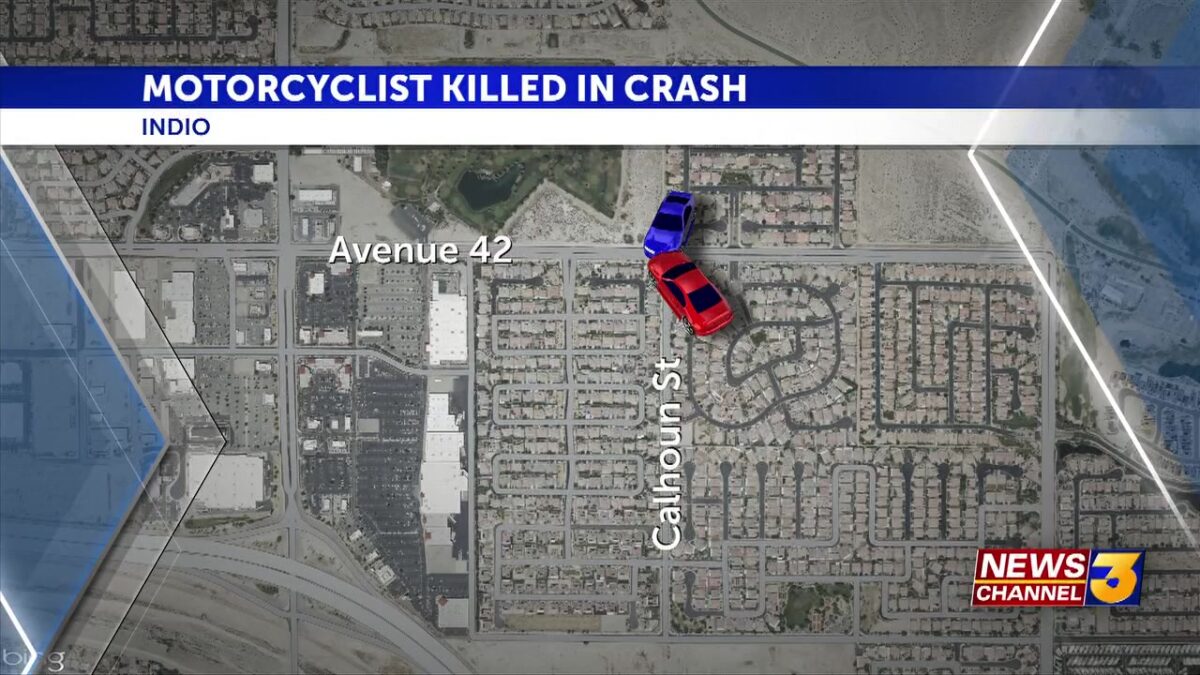 Motorcyclist killed in Indio traffic collision