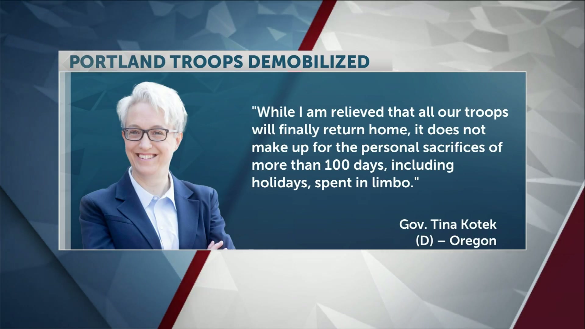 Military officially demobilizing National Guard troops activated in Portland