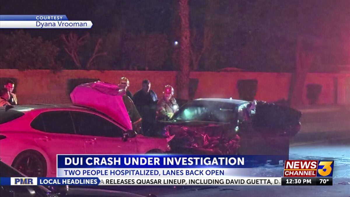 Indio DUI head-on crash sends two to hospital