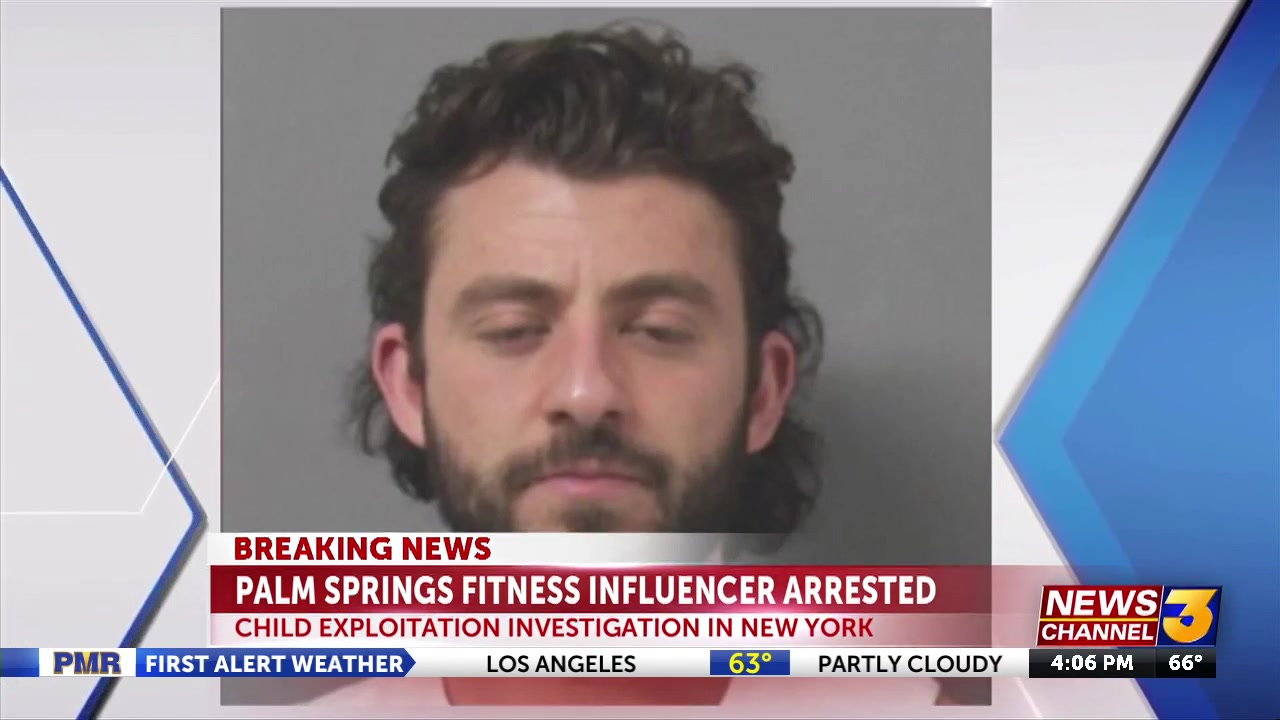 Fitness influencer from Palm Springs arrested in Buffalo after child exploitation investigation