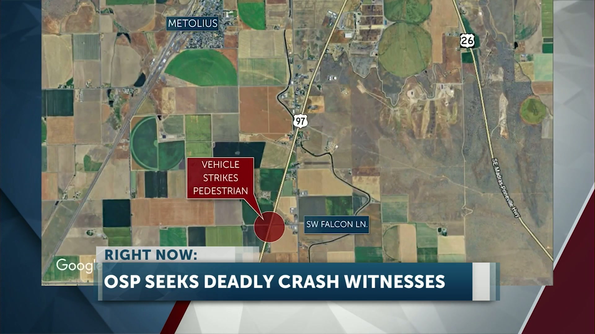 OSP seeking witnesses after fatal pedestrian crash on Highway 97 in Jefferson County