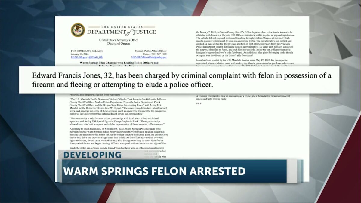 Warm Springs man charged with firearm possession