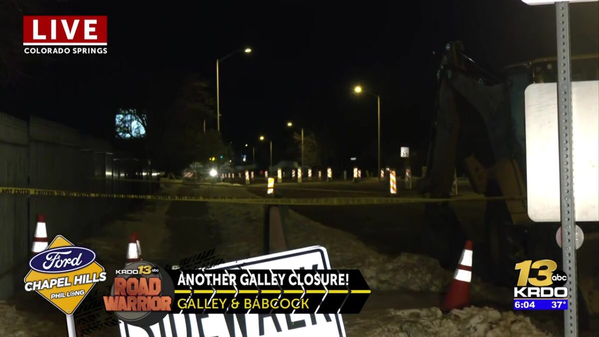 Two lanes of Galley Road in southeast Colorado Springs closed this week for ‘unique’ water line repair
