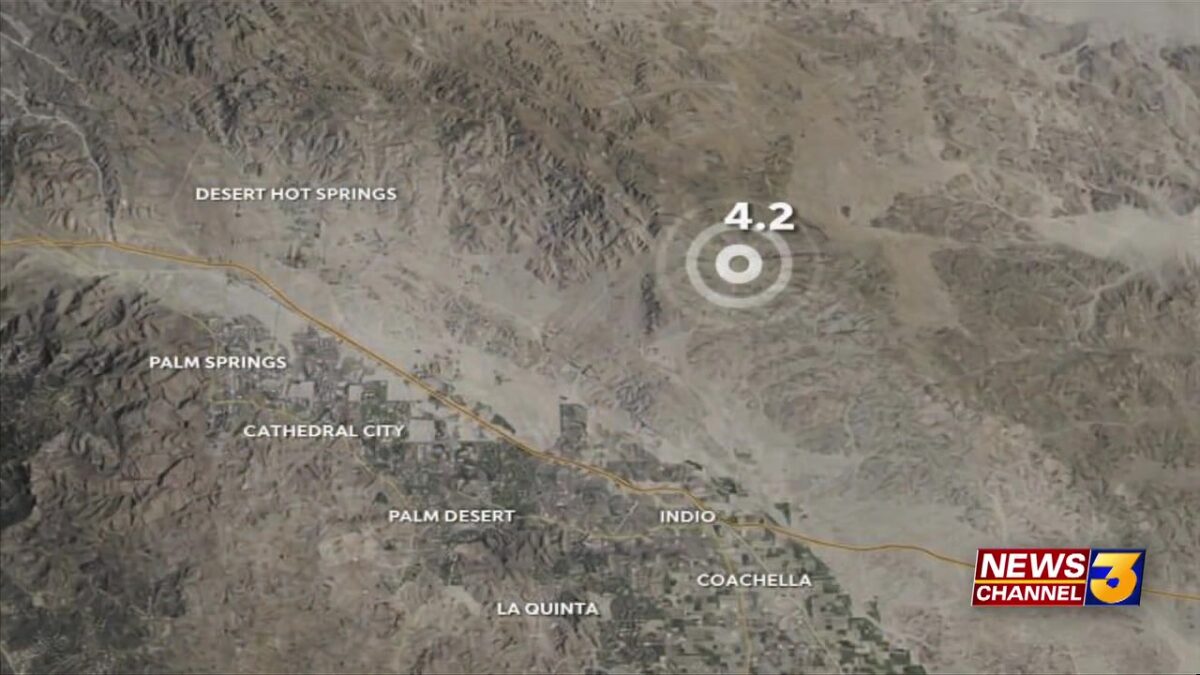 4.2 magnitude earthquake strikes near Indio overnight