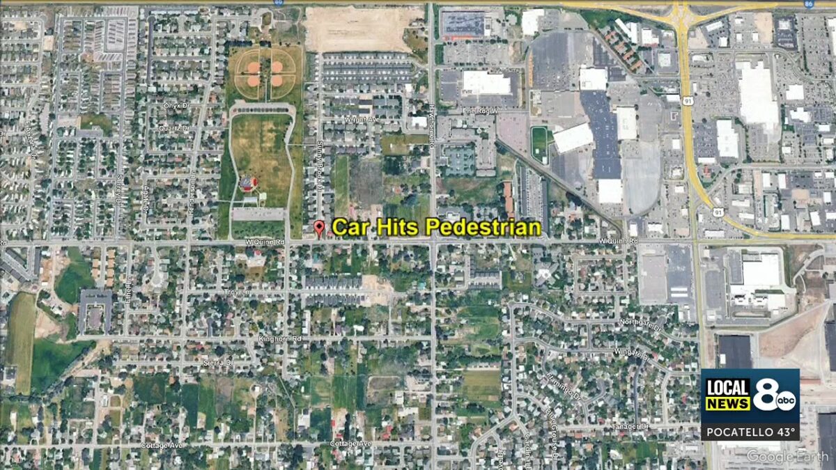 Man hit by car while walking along Pocatello road