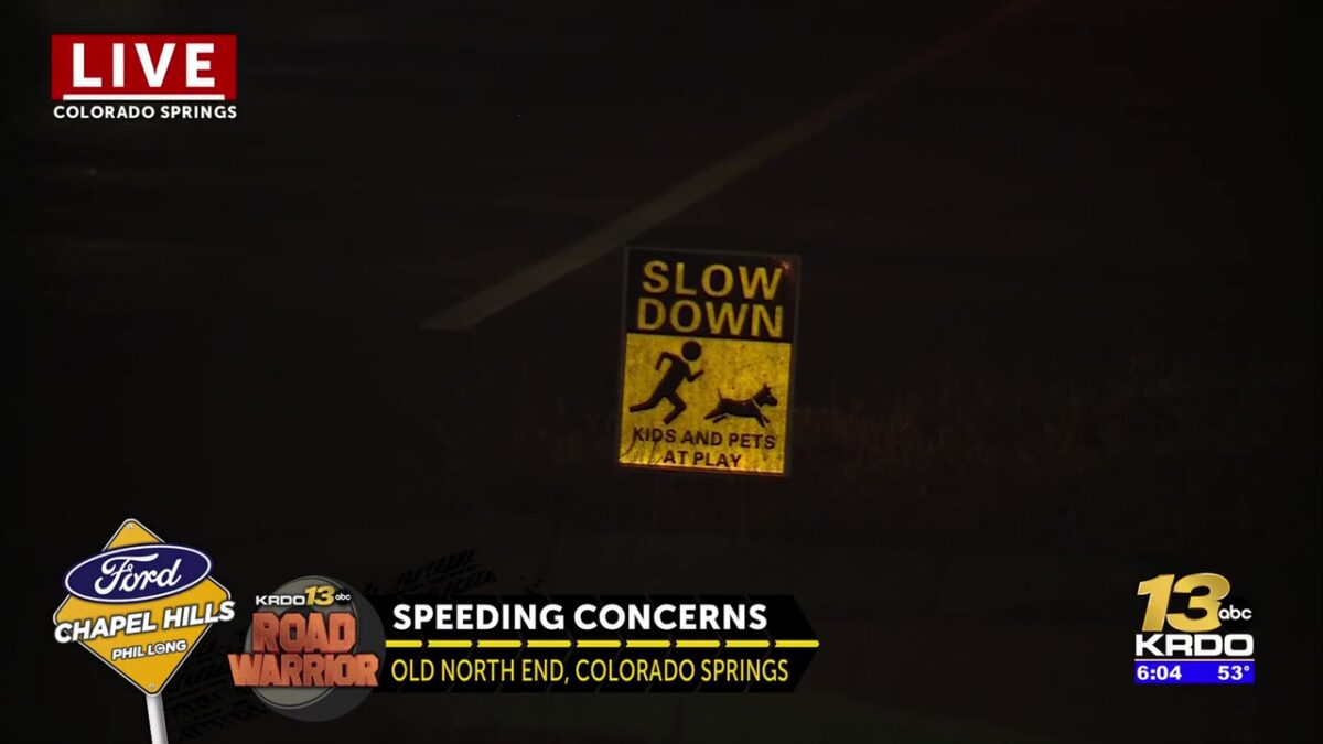 A Colorado Springs neighborhood is taking matters into its own hands to curb speeding