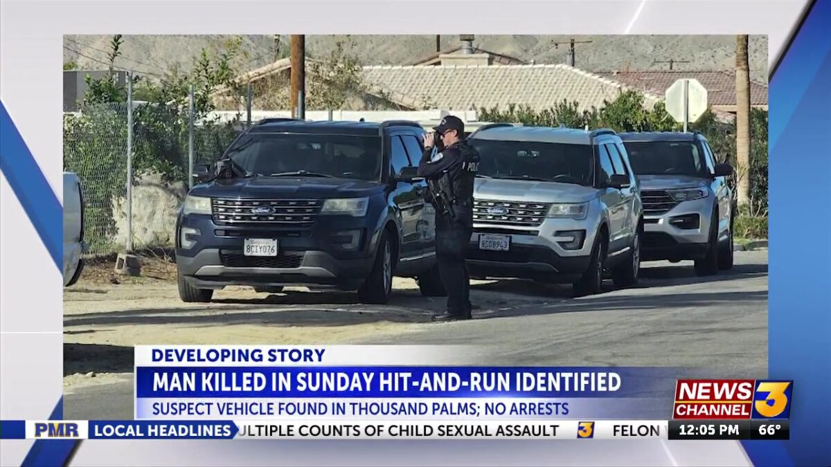 Coroner IDs man killed in Palm Springs hit-and-run crash