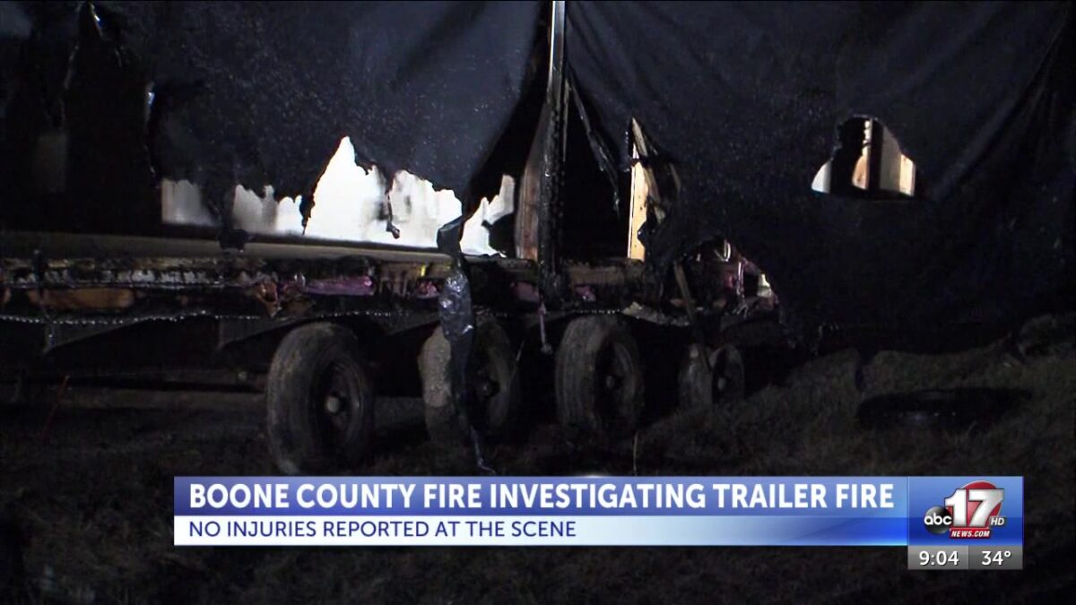 Boone County trailer fire extinguished