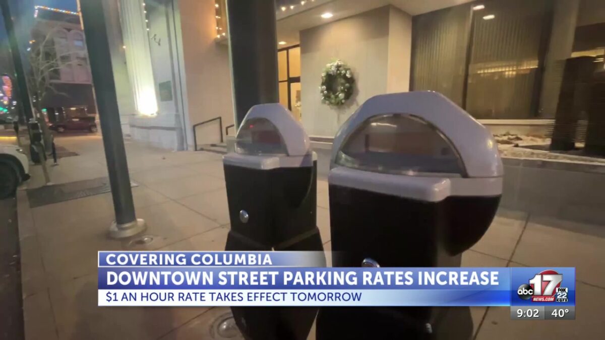 Columbia on-street parking rates increase to $1 starting Monday