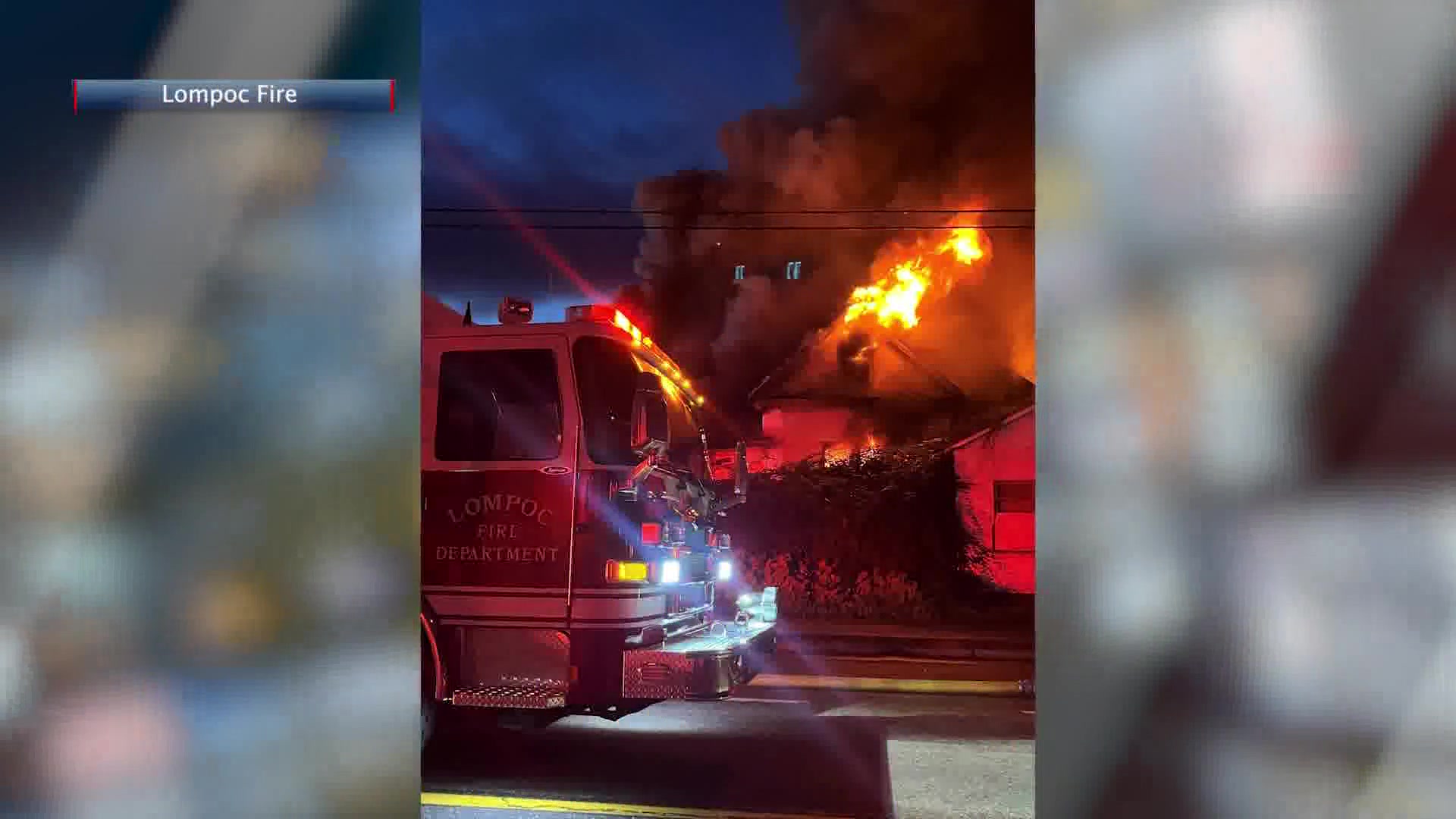 Lompoc Fire Department tackle structure fire