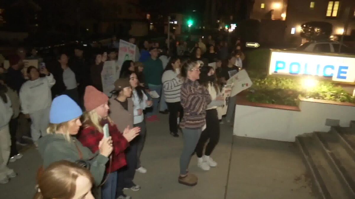 Rally and March follow ICE activity on Santa Barbara’s Eastside